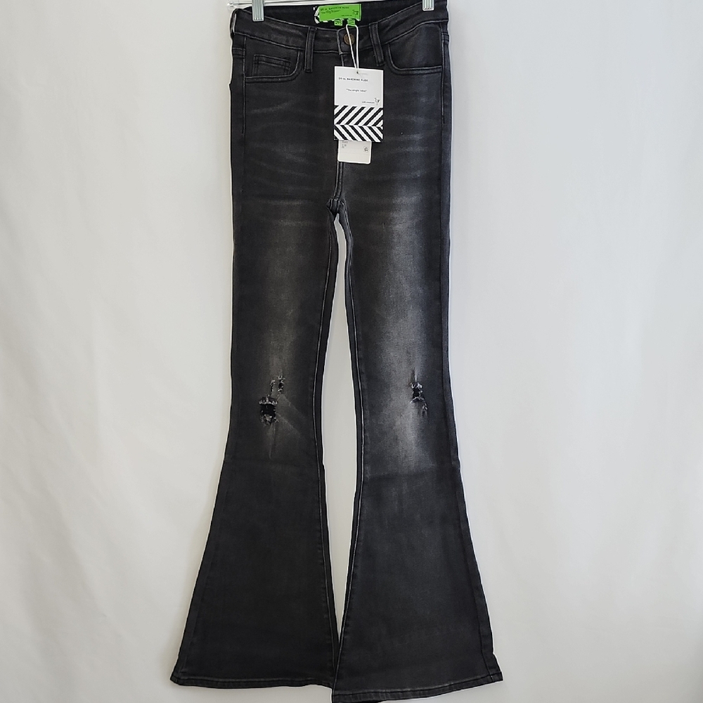Sandrine Rose X Free People Charcoal Flare Jeans Size 26